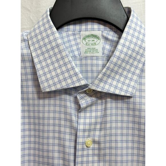 LOT OF 5 Brooks Brothers Button Long Sleeve Dress Shirt Sz 17-17 1/2 34/35 #14 - Picture 7 of 16